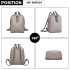 LG1904-MISS LULU PRISMUSMUSTER LEDER LOOK RUCKSACK GRAU